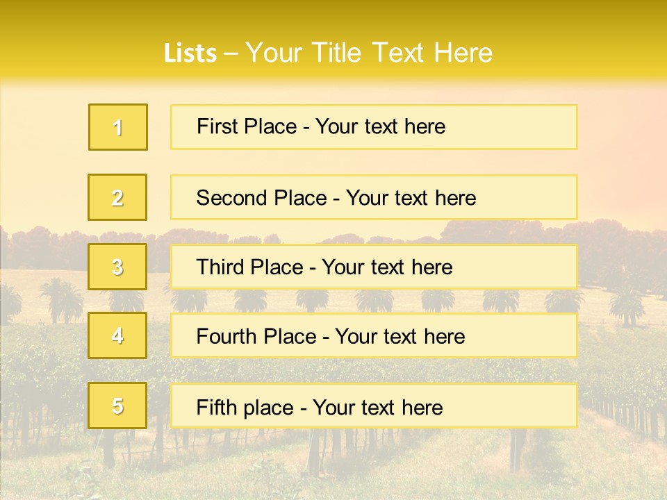 Tourism Blue Barossa PowerPoint Template