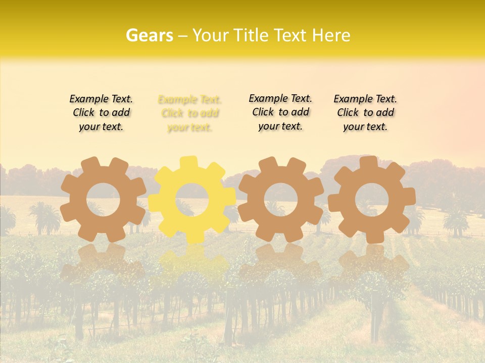 Tourism Blue Barossa PowerPoint Template