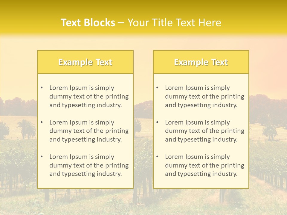 Tourism Blue Barossa PowerPoint Template