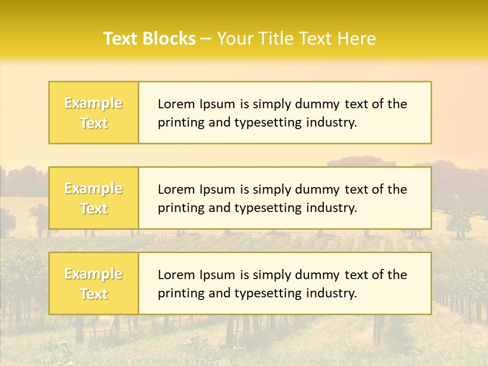 Tourism Blue Barossa PowerPoint Template