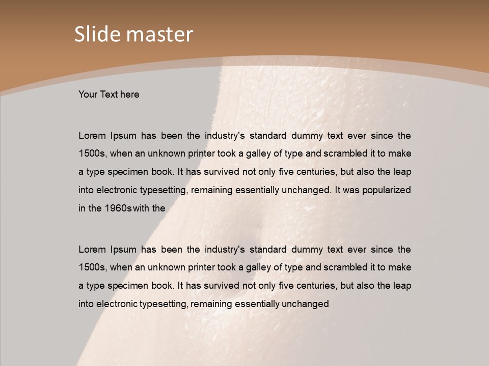 Anonymous Skin Care Wet PowerPoint Template