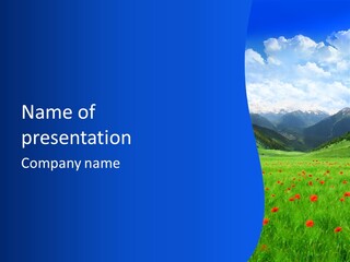 Outdoors Landscape Flour PowerPoint Template