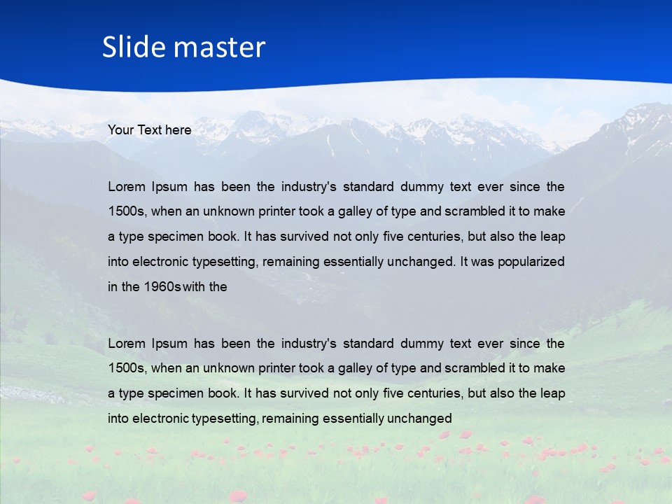 Outdoors Landscape Flour PowerPoint Template