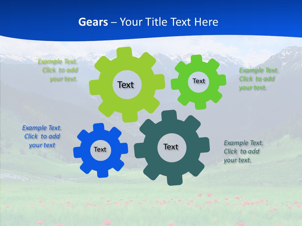 Outdoors Landscape Flour PowerPoint Template