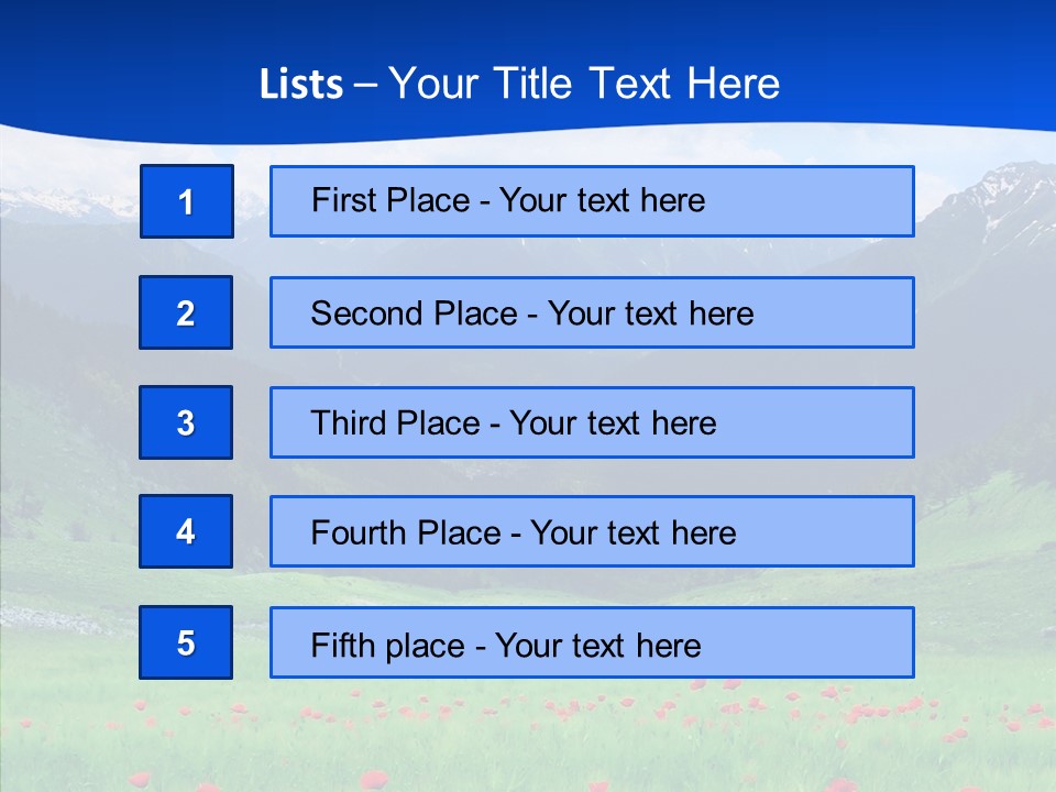 Outdoors Landscape Flour PowerPoint Template