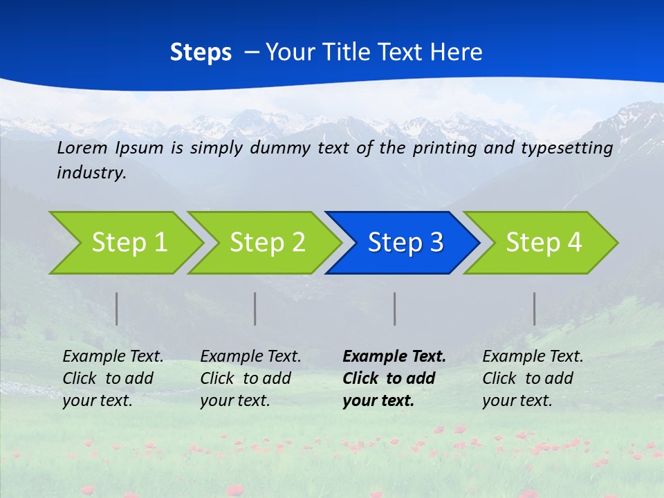 Outdoors Landscape Flour PowerPoint Template