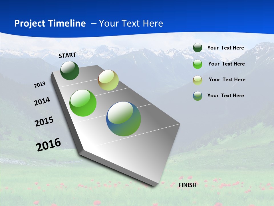 Outdoors Landscape Flour PowerPoint Template
