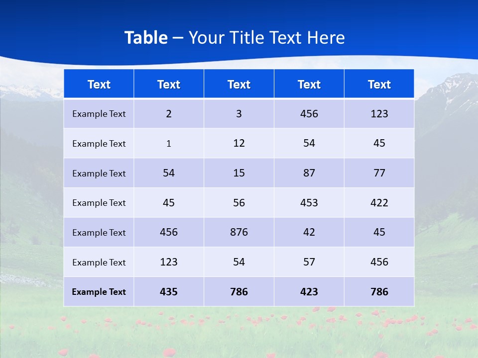 Outdoors Landscape Flour PowerPoint Template
