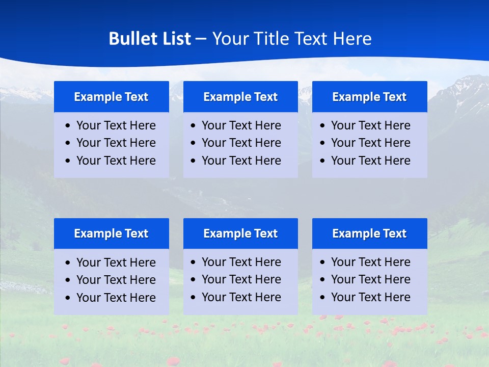Outdoors Landscape Flour PowerPoint Template