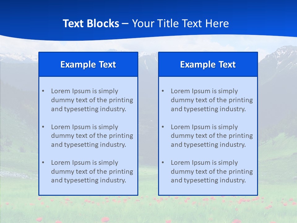 Outdoors Landscape Flour PowerPoint Template