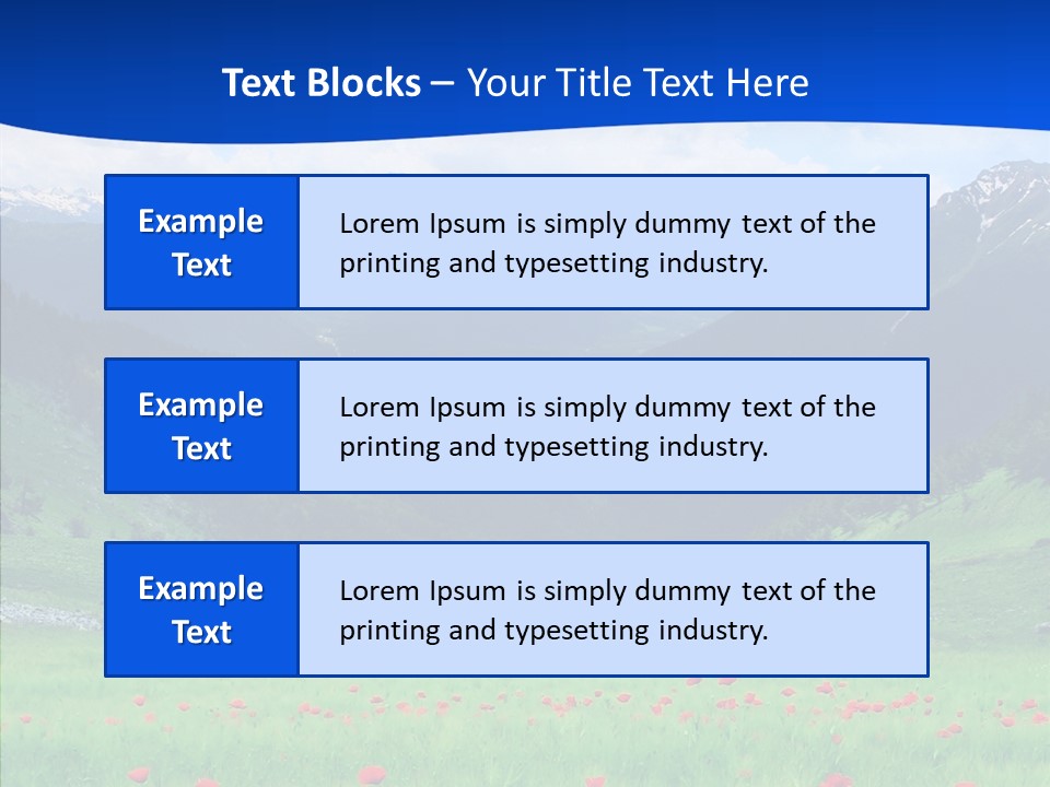 Outdoors Landscape Flour PowerPoint Template