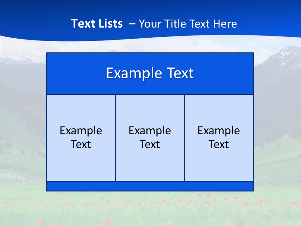 Outdoors Landscape Flour PowerPoint Template
