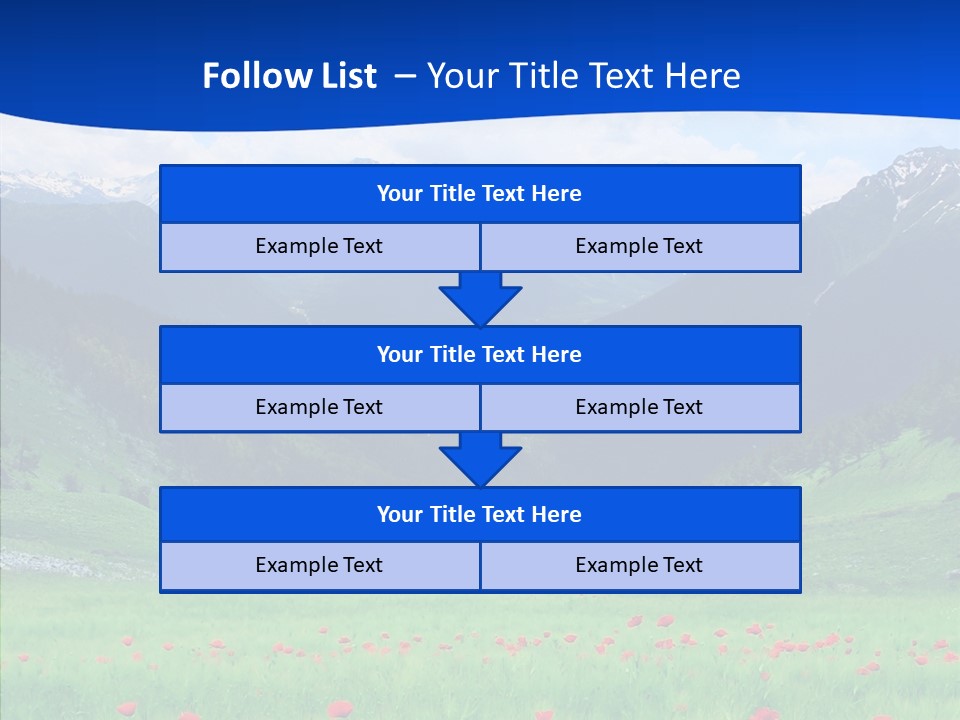 Outdoors Landscape Flour PowerPoint Template