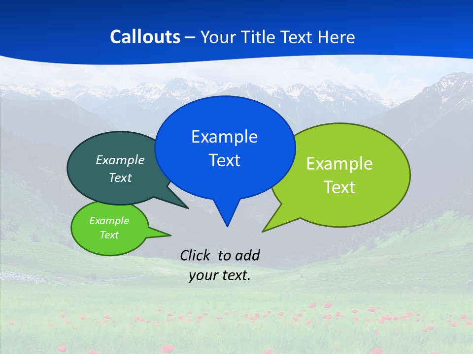 Outdoors Landscape Flour PowerPoint Template