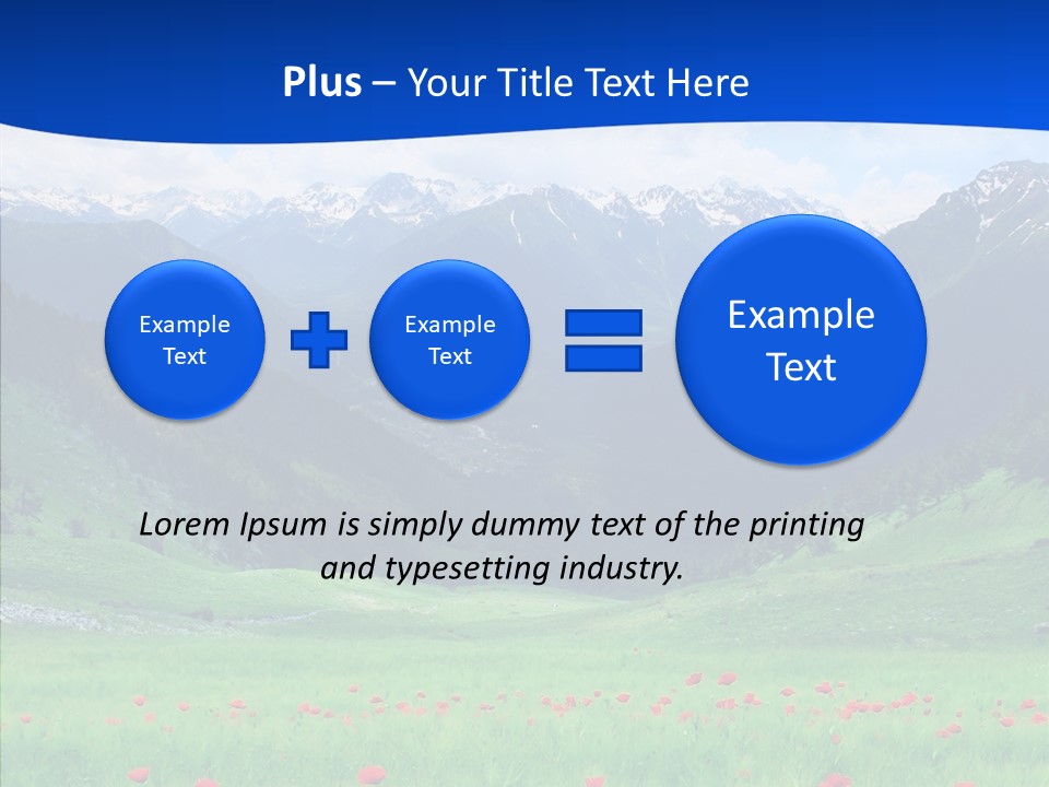 Outdoors Landscape Flour PowerPoint Template