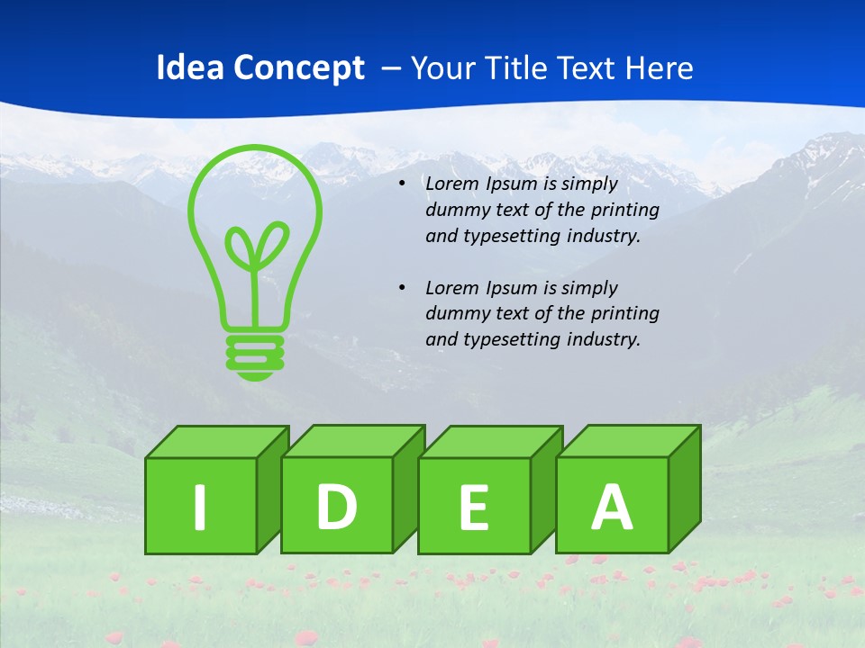 Outdoors Landscape Flour PowerPoint Template