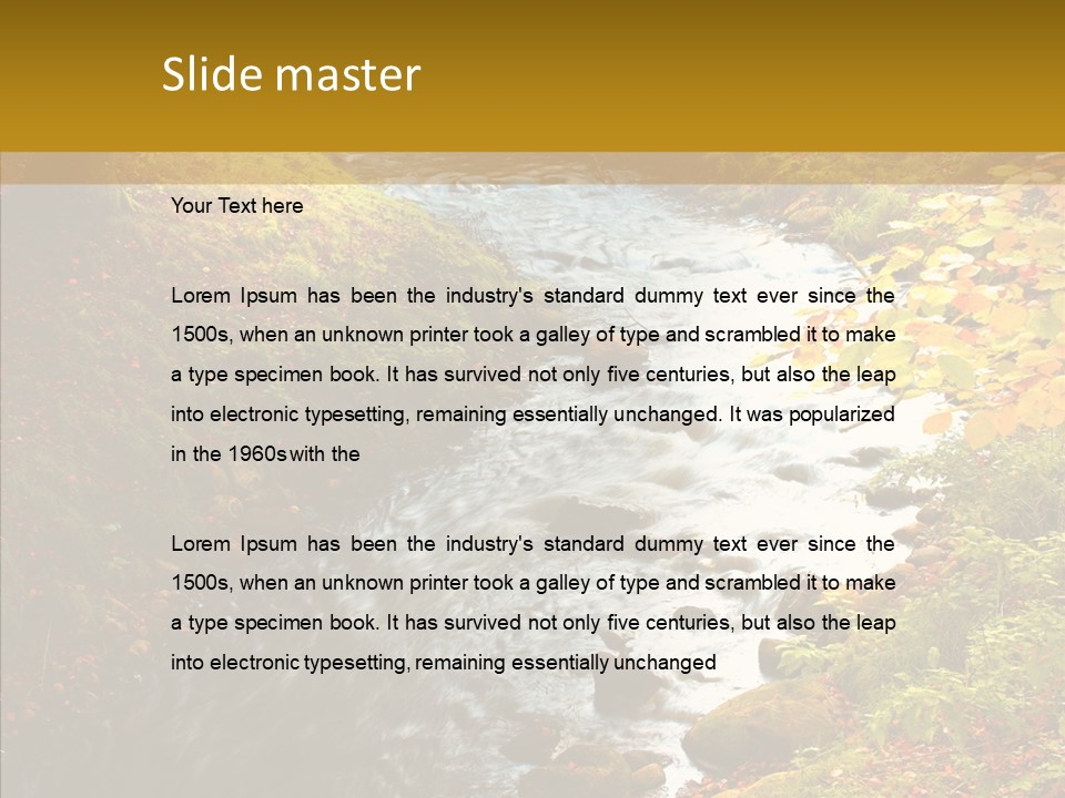 Outdoors Vista Woodland PowerPoint Template