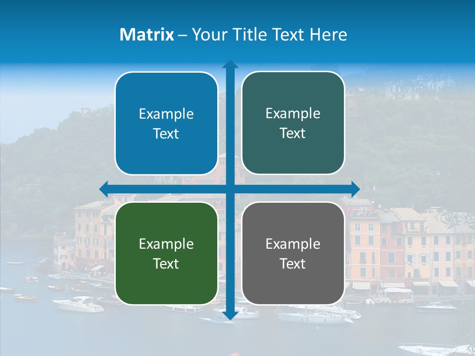 Houses Boats Jetty PowerPoint Template