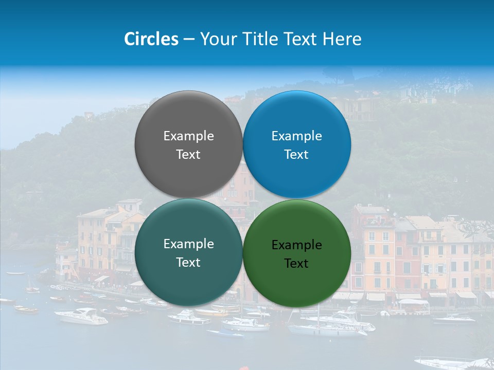 Houses Boats Jetty PowerPoint Template