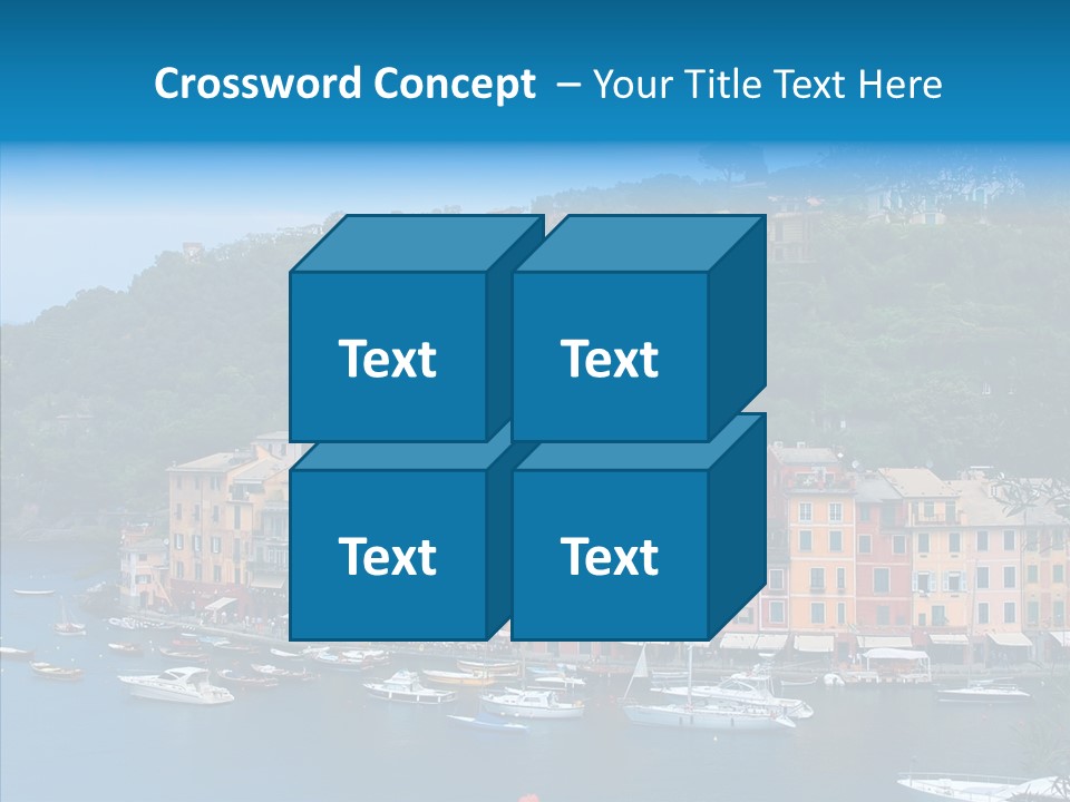 Houses Boats Jetty PowerPoint Template