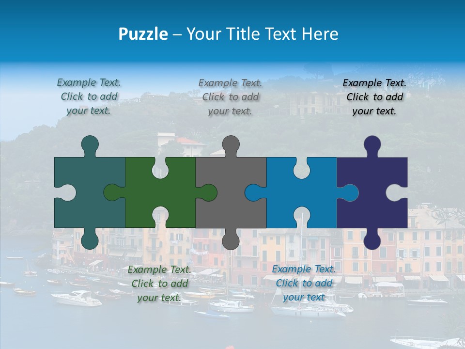 Houses Boats Jetty PowerPoint Template