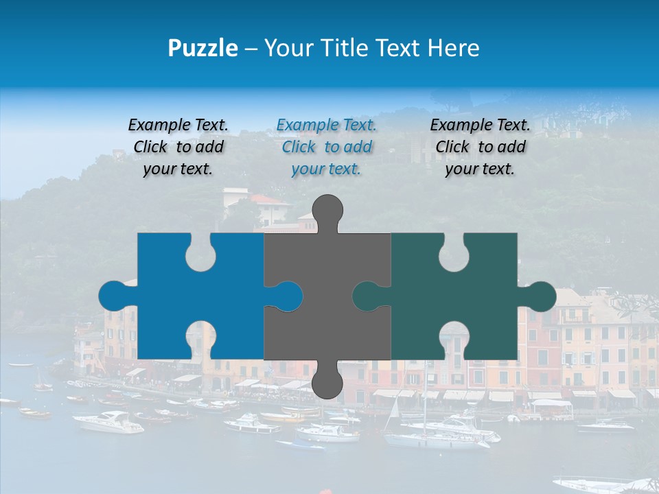 Houses Boats Jetty PowerPoint Template