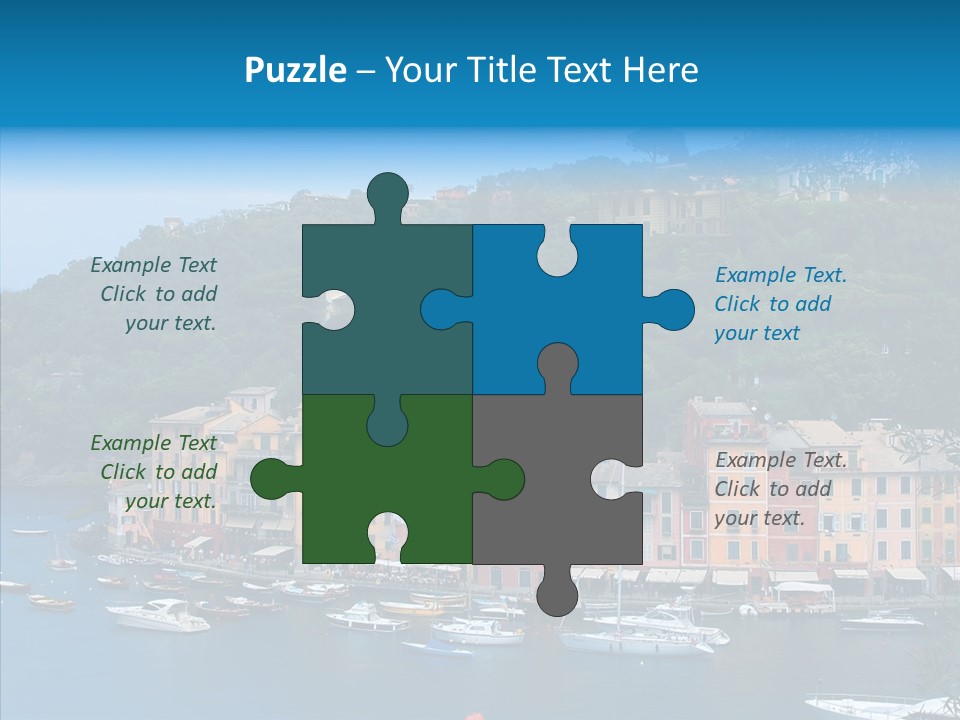 Houses Boats Jetty PowerPoint Template