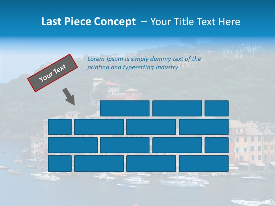 Houses Boats Jetty PowerPoint Template