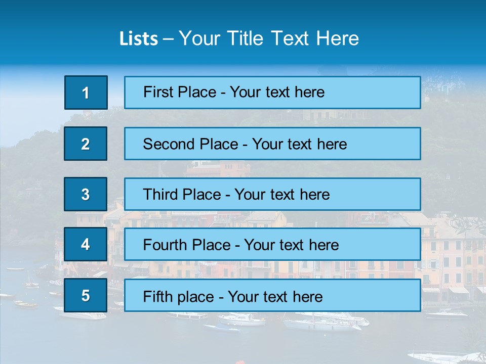 Houses Boats Jetty PowerPoint Template