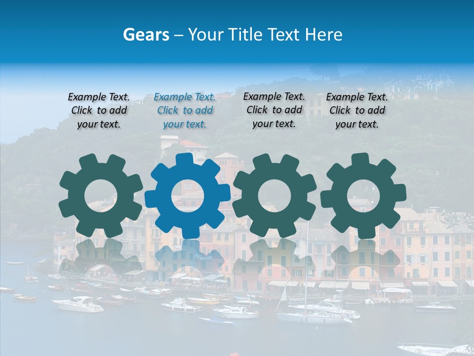 Houses Boats Jetty PowerPoint Template