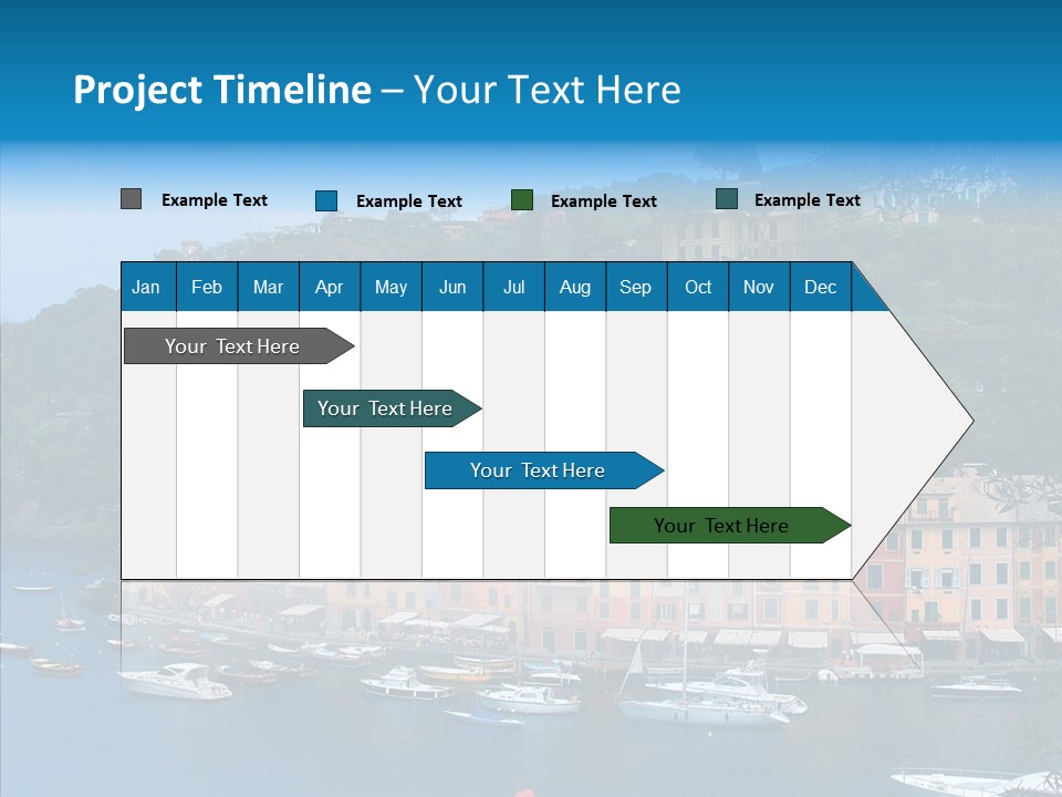 Houses Boats Jetty PowerPoint Template
