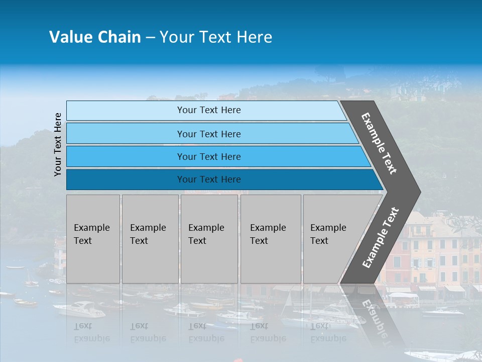 Houses Boats Jetty PowerPoint Template
