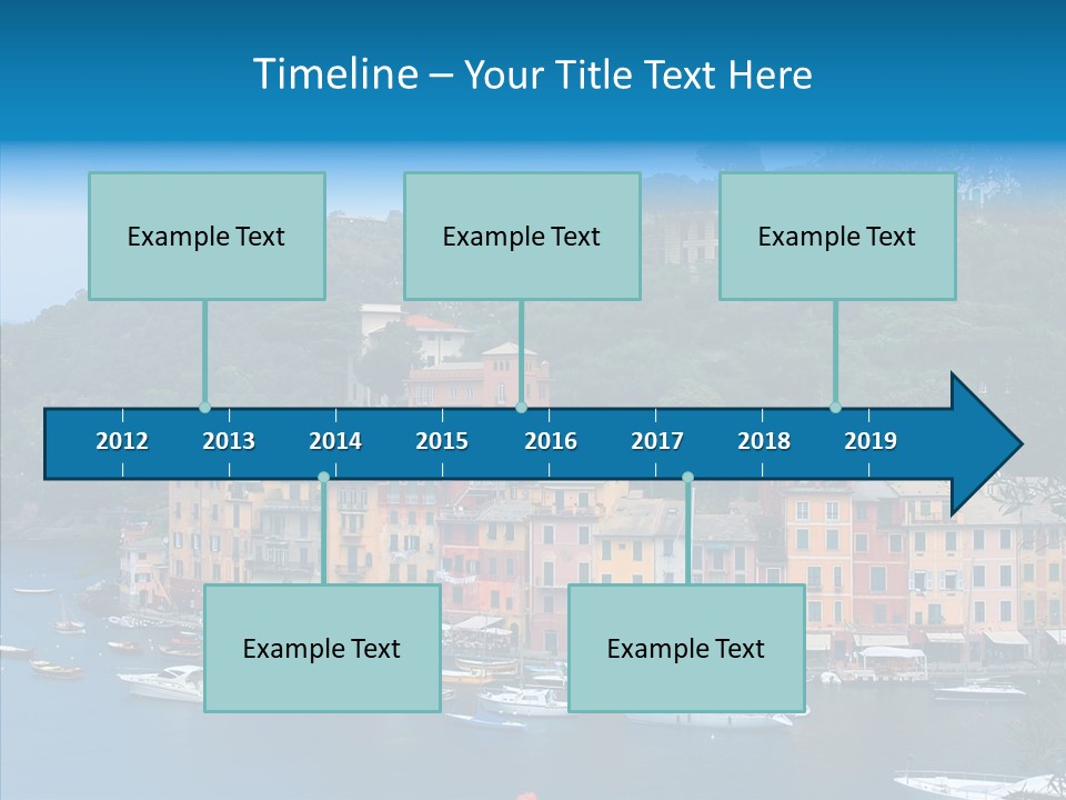 Houses Boats Jetty PowerPoint Template