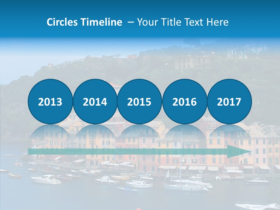 Houses Boats Jetty PowerPoint Template