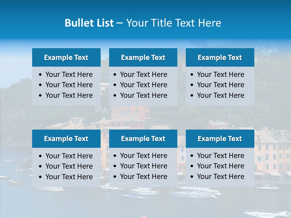 Houses Boats Jetty PowerPoint Template
