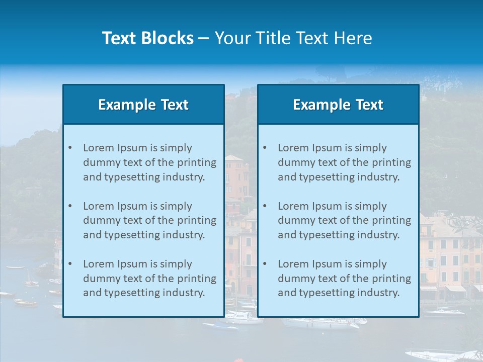Houses Boats Jetty PowerPoint Template