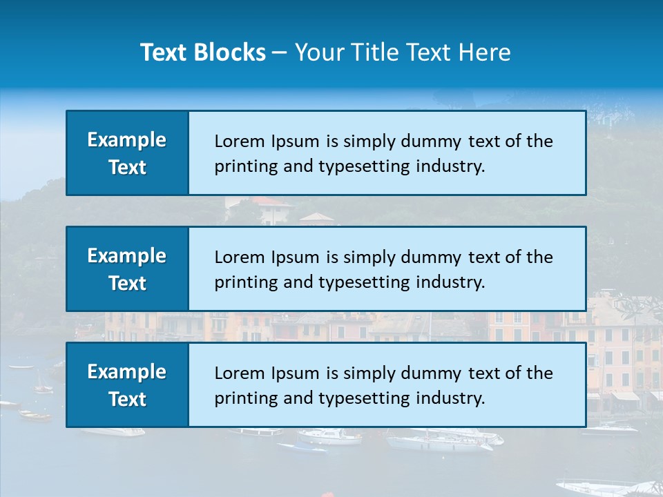 Houses Boats Jetty PowerPoint Template