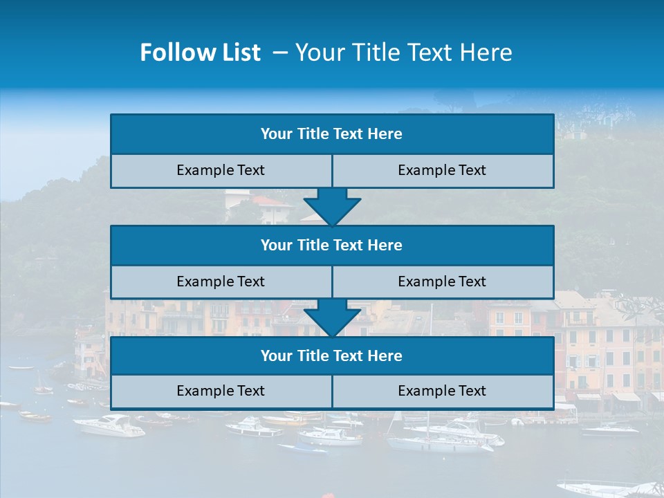 Houses Boats Jetty PowerPoint Template