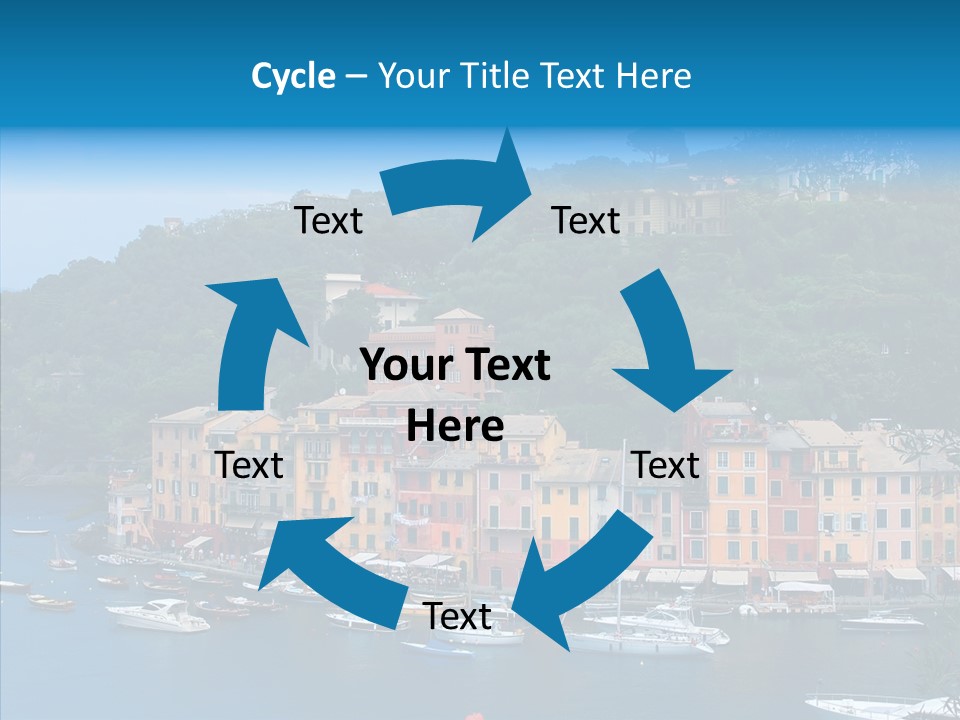 Houses Boats Jetty PowerPoint Template