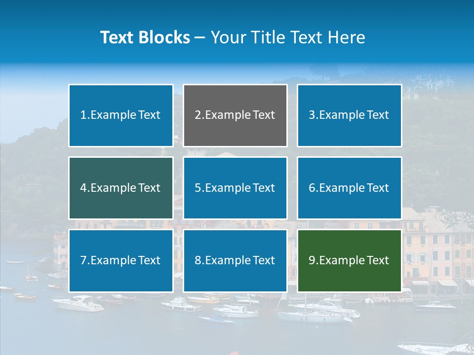 Houses Boats Jetty PowerPoint Template