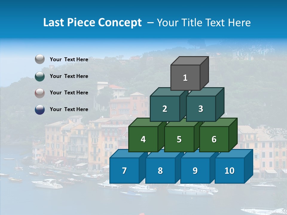 Houses Boats Jetty PowerPoint Template