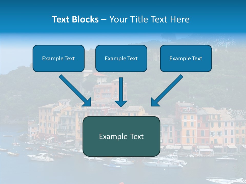 Houses Boats Jetty PowerPoint Template