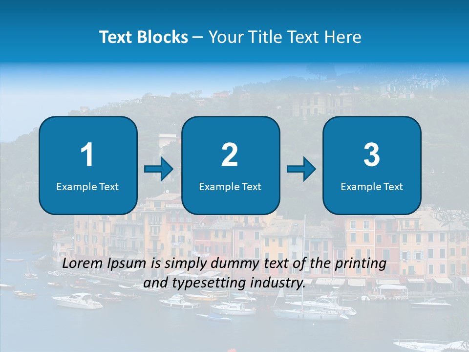 Houses Boats Jetty PowerPoint Template
