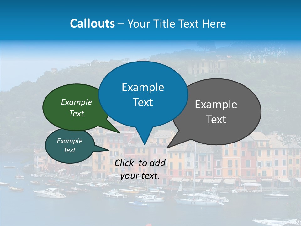 Houses Boats Jetty PowerPoint Template