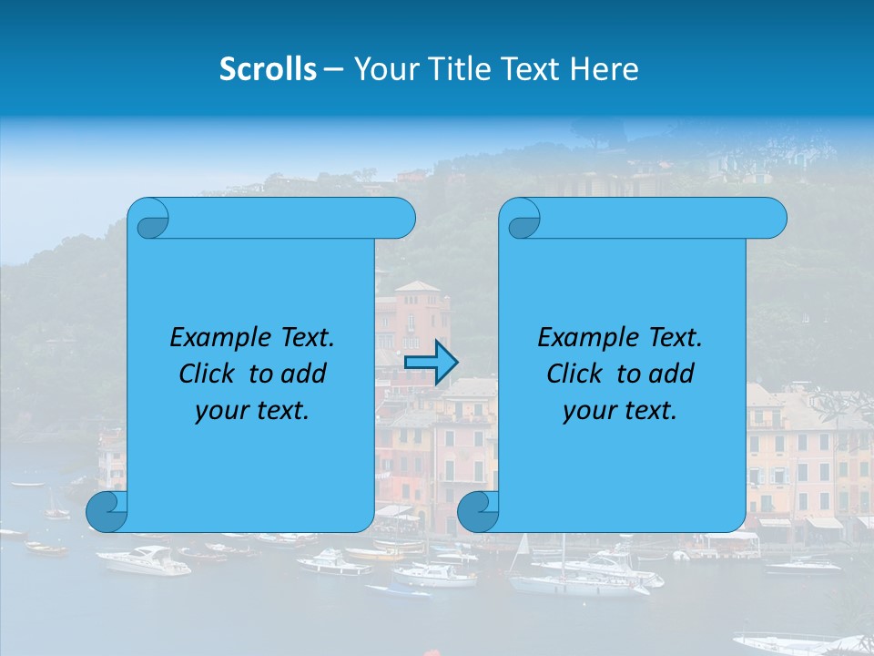 Houses Boats Jetty PowerPoint Template
