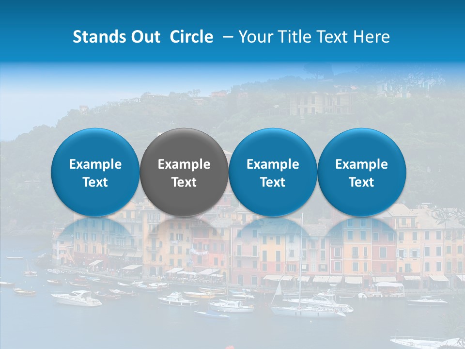 Houses Boats Jetty PowerPoint Template