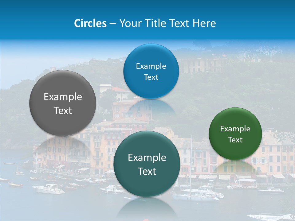 Houses Boats Jetty PowerPoint Template