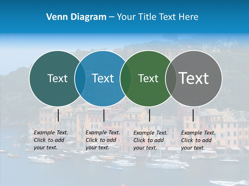 Houses Boats Jetty PowerPoint Template