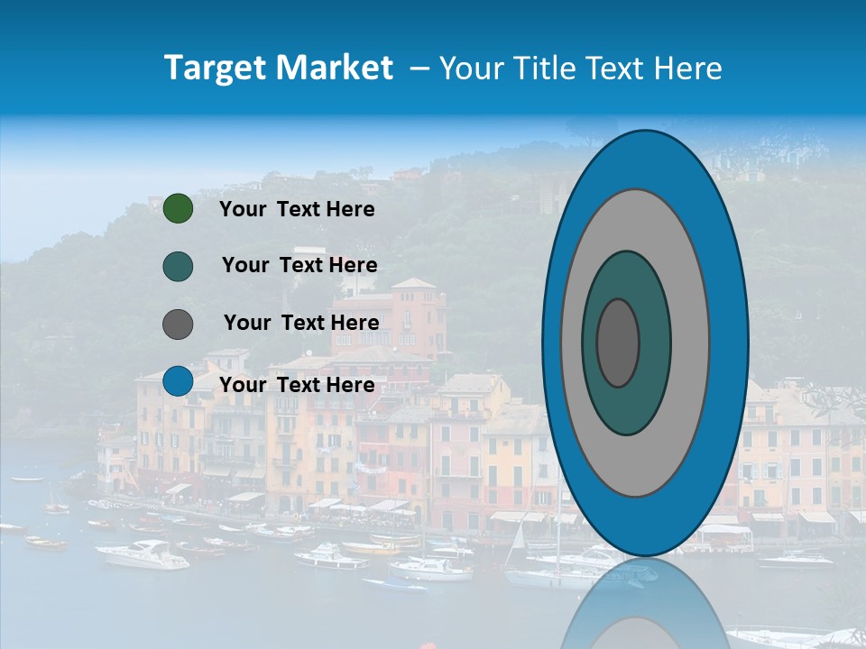 Houses Boats Jetty PowerPoint Template