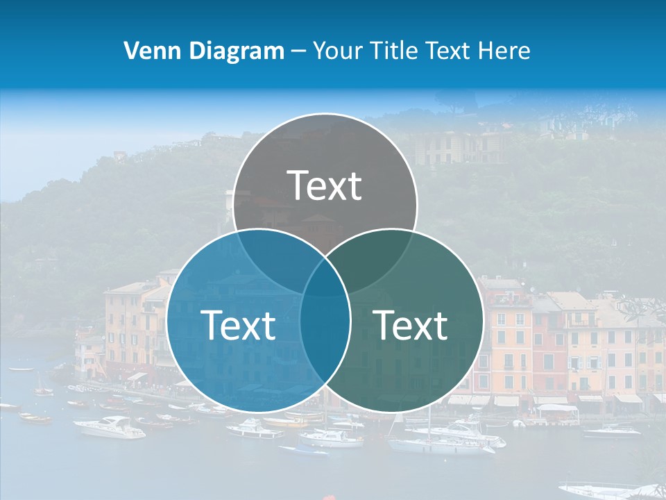 Houses Boats Jetty PowerPoint Template